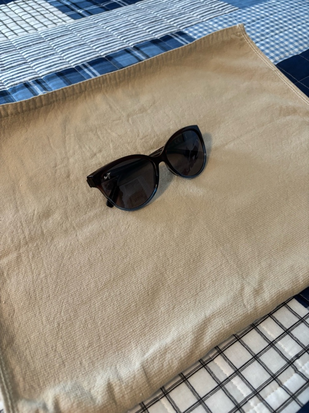 Maui Jim Black/Brown Tortoise Cat-Eye Sunglasses Style Olu Olu